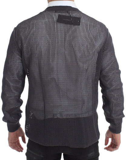 دولتشي آند غابانا الأرجواني المدرج Netz السترة احرز سترة