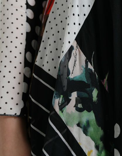 فستان دولتشي آند غابانا متعدد الألوان بنقشة جلد النمر المزهر