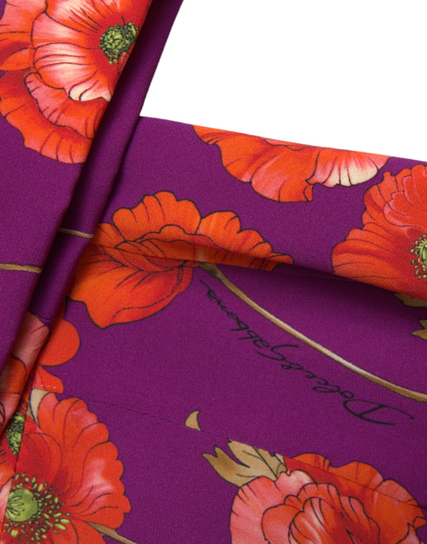 فستان دولتشي آند غابانا متعدد الألوان بطبعة زهور الخشخاش