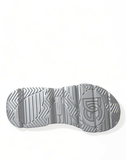 حذاء رياضي رجالي كاجوال من الجلد باللون الفضي من دولتشي آند غابانا داي ماستر