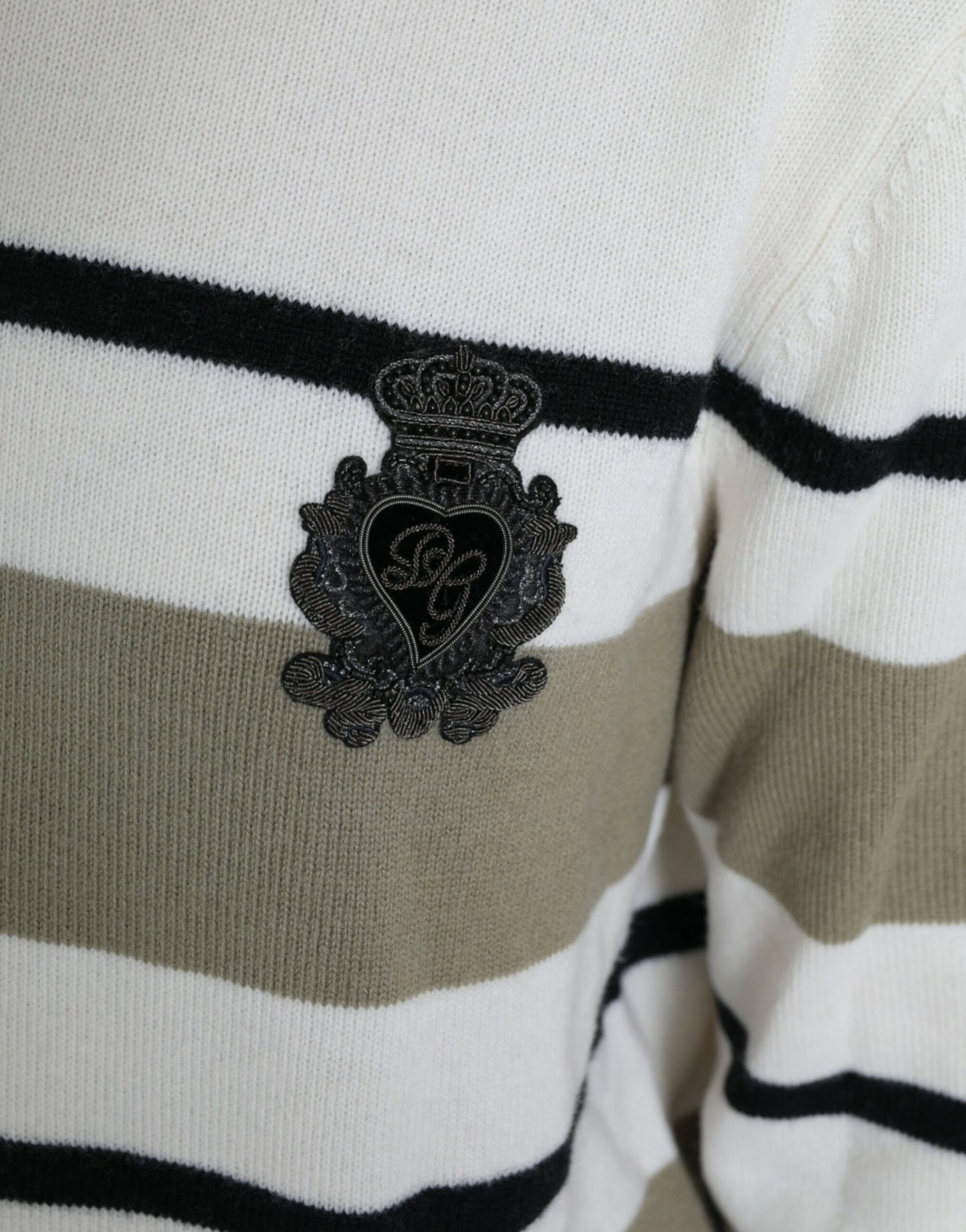 سترة صوفية مخططة متعددة الألوان بشعار دولتشي آند غابانا