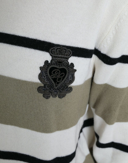 سترة صوفية مخططة متعددة الألوان بشعار دولتشي آند غابانا