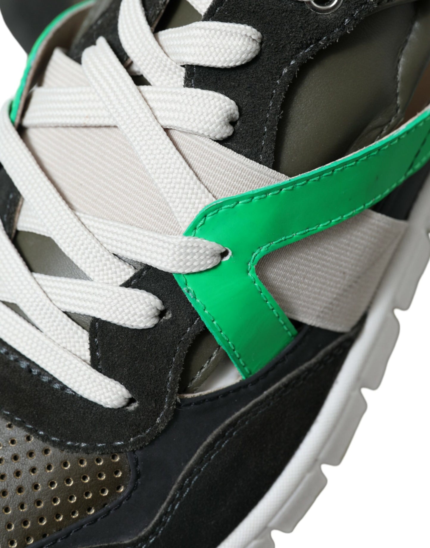 حذاء سنيكرز دولتشي آند غابانا متعدد الألوان من الجلد السويدي منخفض الرقبة