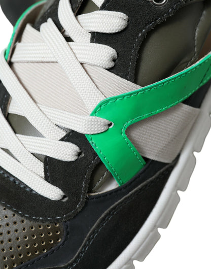 حذاء سنيكرز دولتشي آند غابانا متعدد الألوان من الجلد السويدي منخفض الرقبة