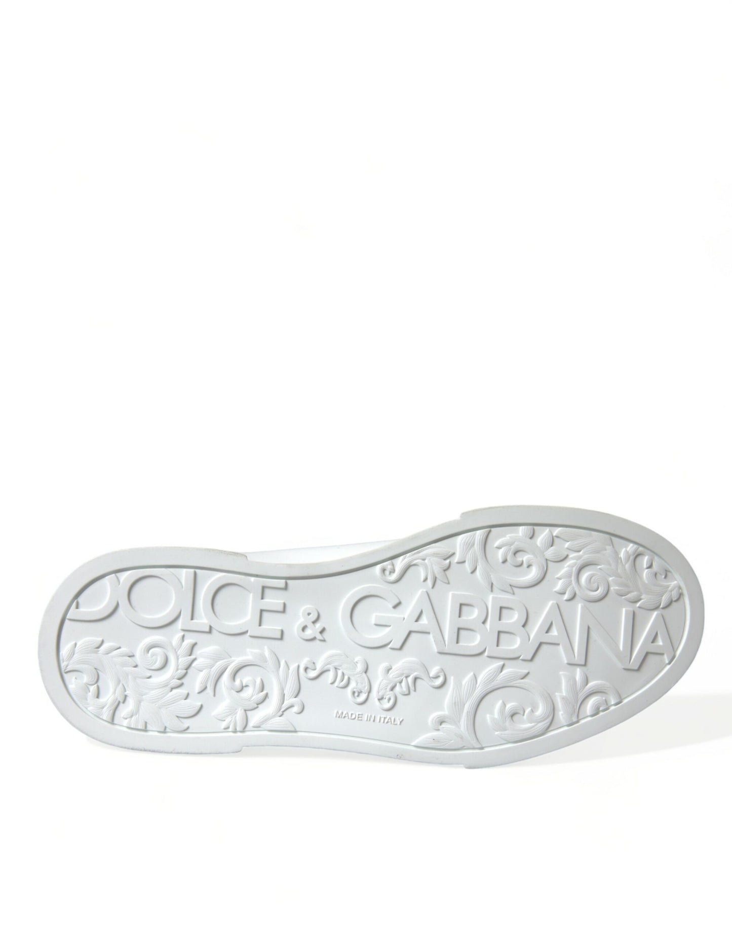 حذاء سنيكرز بورتوفينو من دولتشي آند غابانا باللون الأبيض والأخضر والجلد