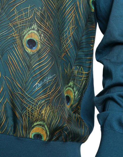 سترة دولتشي آند غابانا بريش الطاووس الأخضر