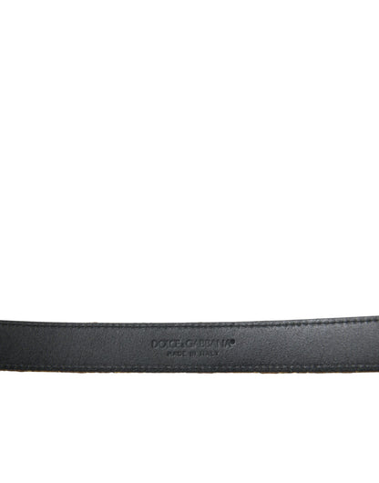 حزام دولتشي آند غابانا من الجلد الذهبي الجاكار الفضي بإبزيم معدني