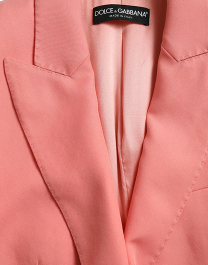 Dolce & Gabbana Pink Polyester Single Breasted Blazer Jacket