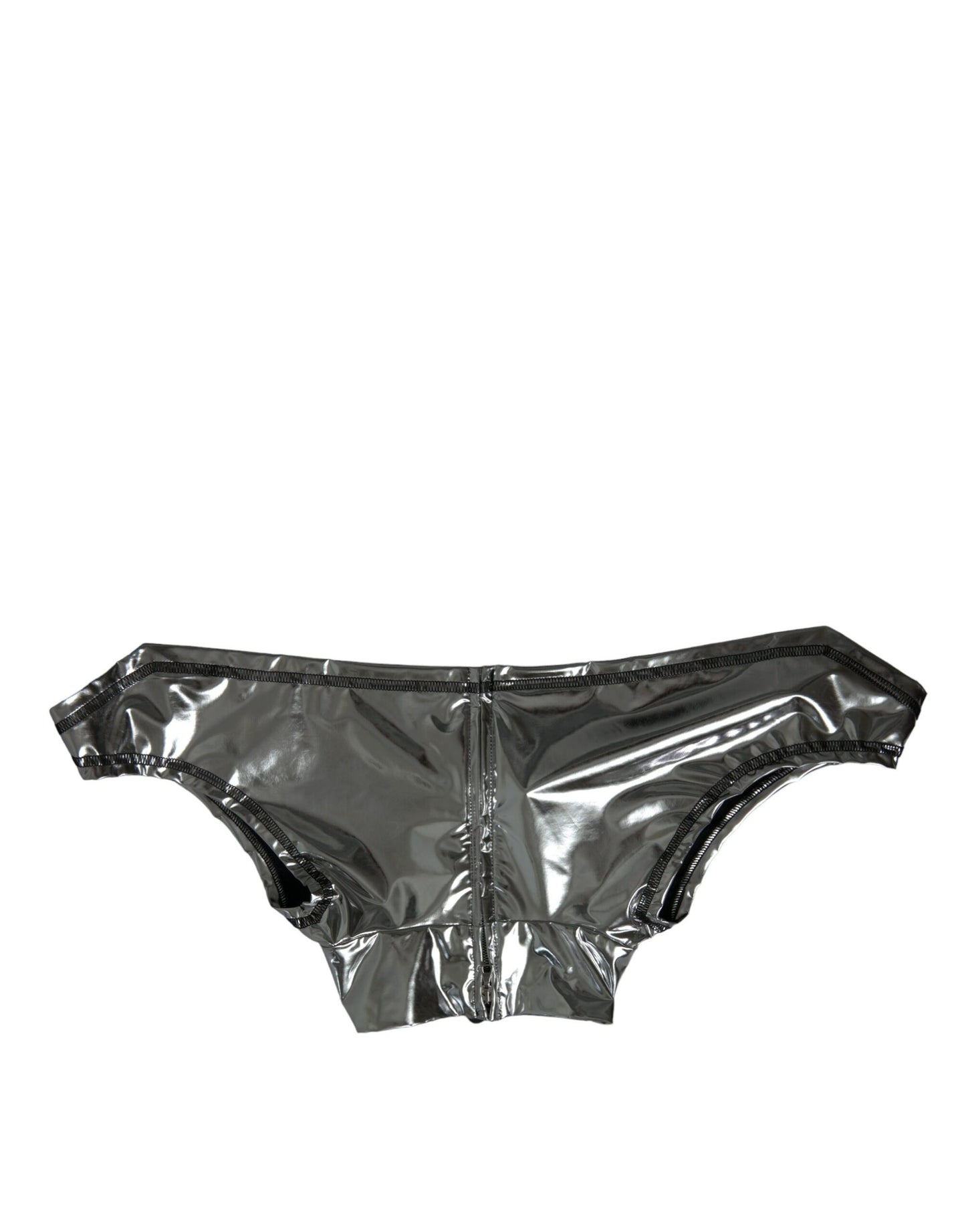 بلوزة دولتشي آند غابانا المصنوعة من البوليستر المرن باللون الفضي