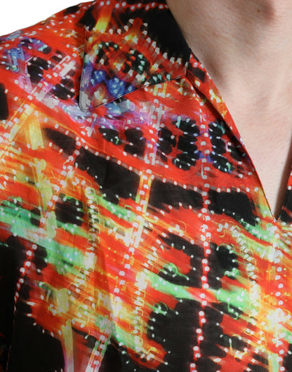 تي شيرت من القطن بطبعة لوميناري متعدد الألوان من دولتشي آند غابانا