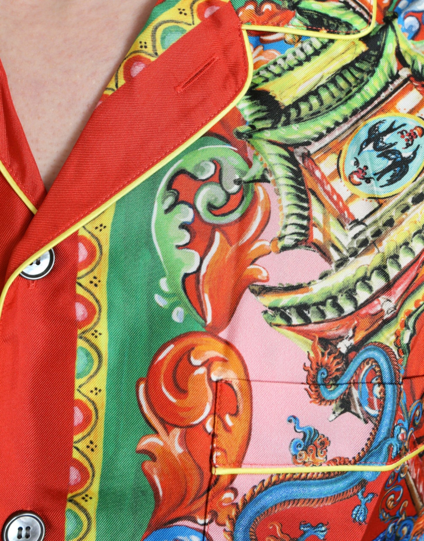 قميص دولتشي آند غابانا متعدد الألوان بأزرار كاجوال