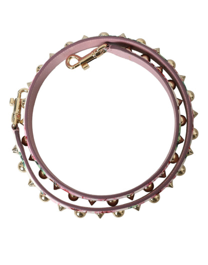 حزام كتف إكسسوار حقيبة يد دولتشي آند غابانا الوردي المزهر