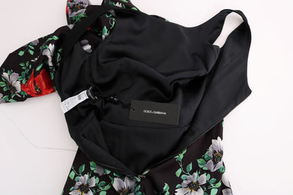 فستان دولتشي آند غابانا طويل بطبعة زهور متعددة الألوان