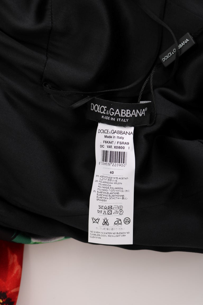 فستان دولتشي آند غابانا طويل بطبعة زهور متعددة الألوان