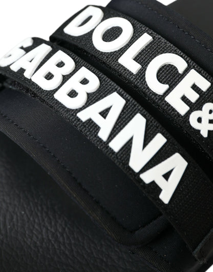 حذاء دولتشي آند غابانا الأسود المصنوع من النيوبرين للشاطئ