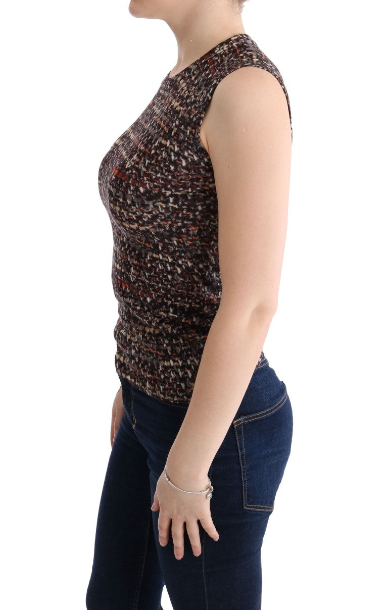 تي شيرت صوف محبوك متعدد الألوان من دولتشي آند غابانا