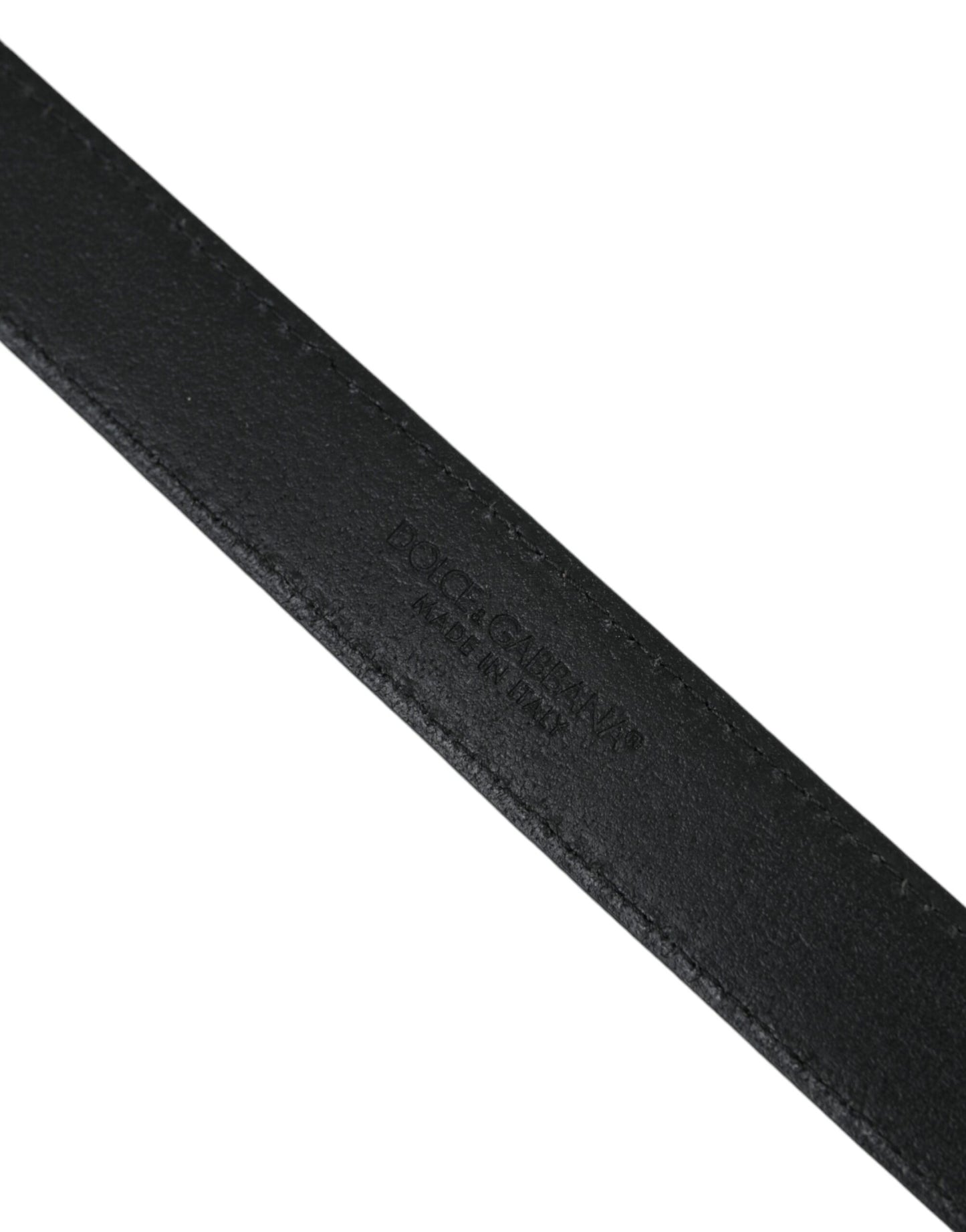 حزام دولتشي آند غابانا من الجلد المدبوغ باللون البيج مع مشبك فضي للرجال