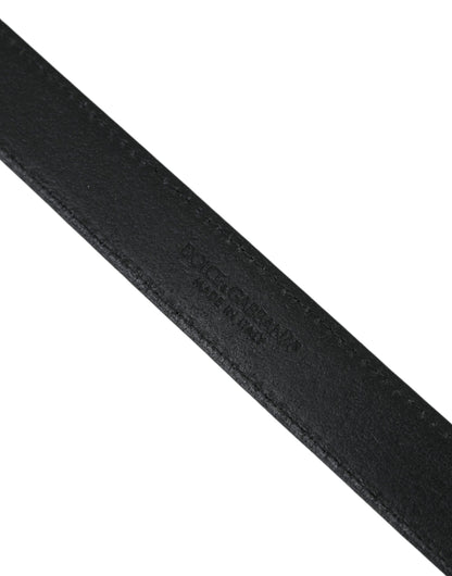 حزام دولتشي آند غابانا من الجلد المدبوغ باللون البيج مع مشبك فضي للرجال