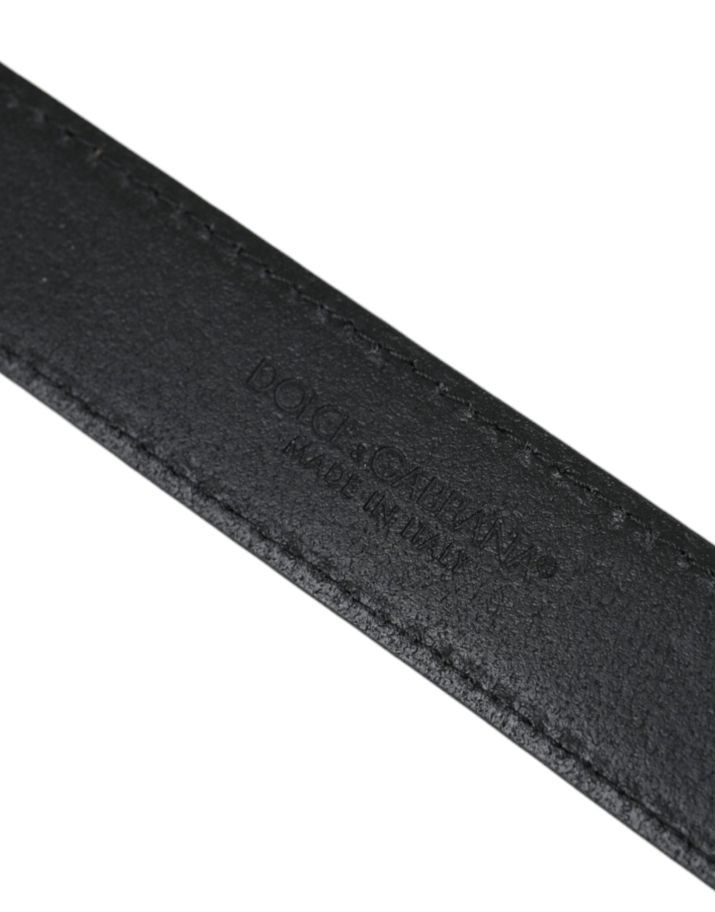 حزام دولتشي آند غابانا من الجلد المدبوغ باللون البيج مع مشبك فضي للرجال