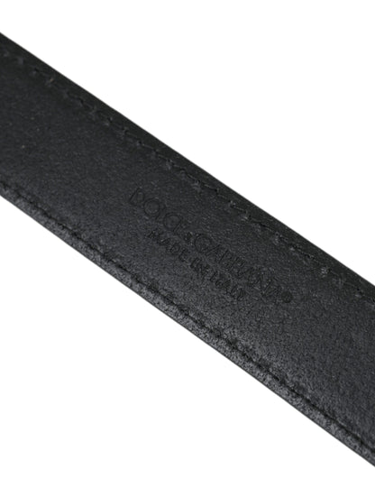 حزام دولتشي آند غابانا من الجلد المدبوغ باللون البيج مع مشبك فضي للرجال