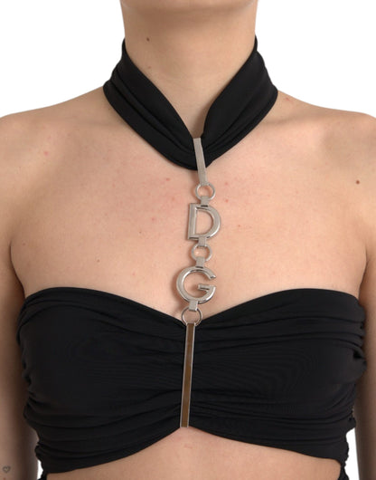 فستان دولتشي آند غابانا قصير ضيق بدون أكمام باللون الأسود