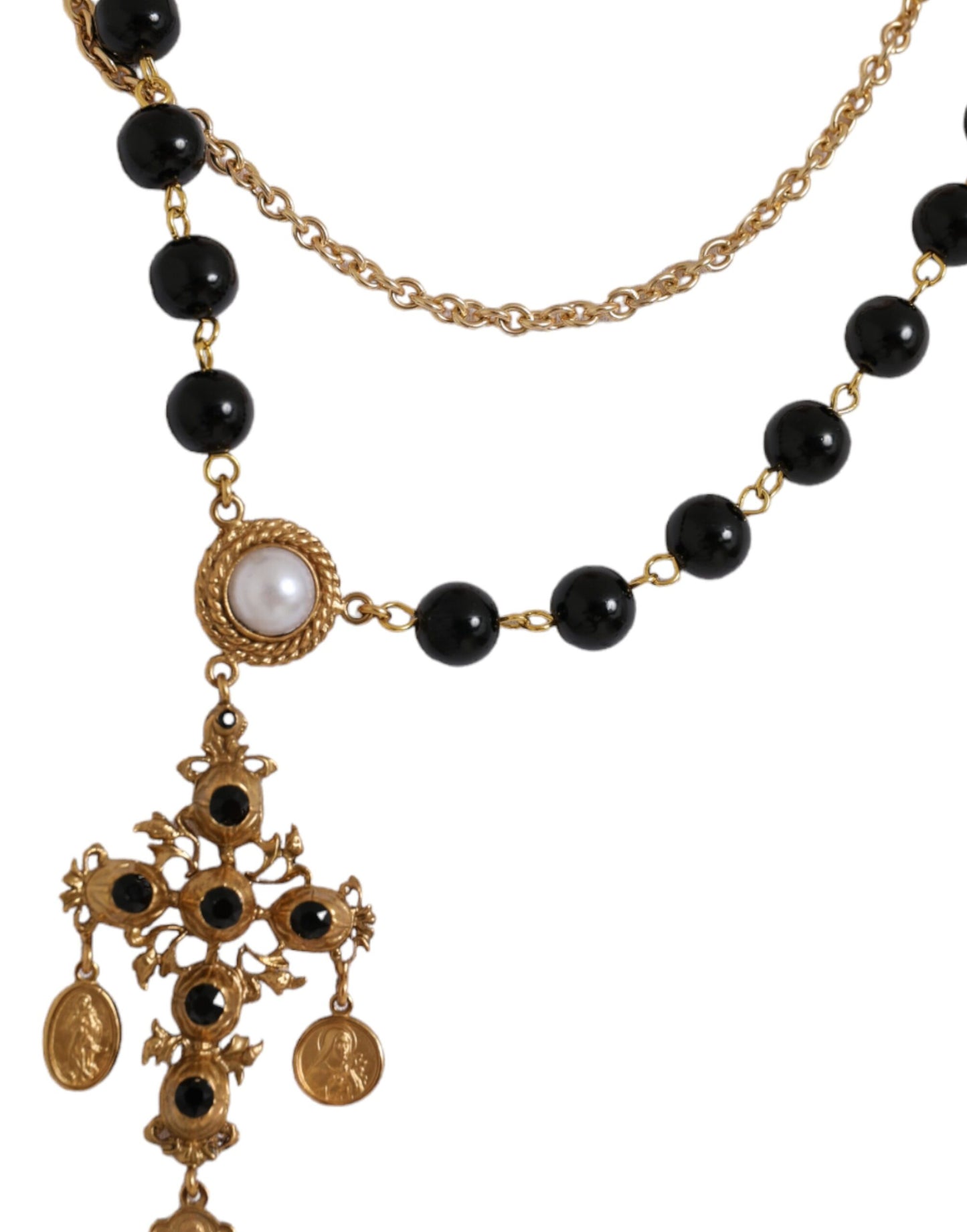 تي شيرت دولتشي آند غابانا أبيض قطني بأكمام قصيرة