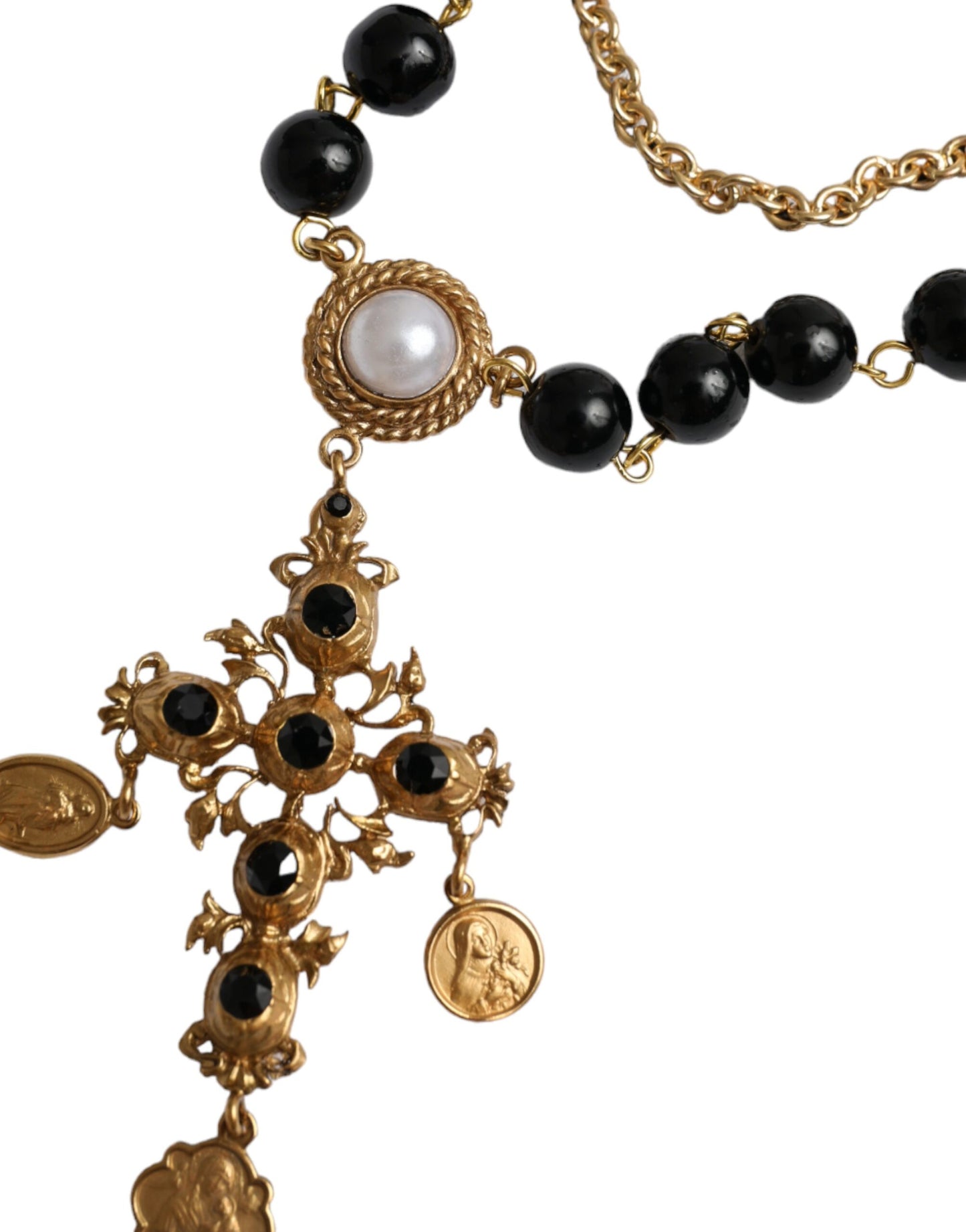 تي شيرت دولتشي آند غابانا أبيض قطني بأكمام قصيرة