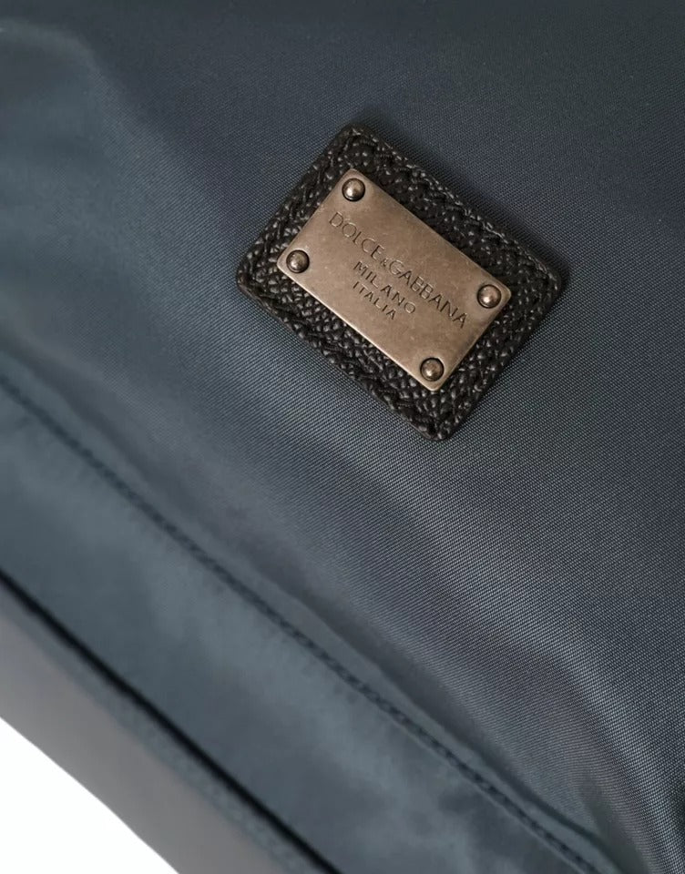 حقيبة ظهر رجالية من النايلون الأزرق من دولتشي آند غابانا #DGFamily Patch