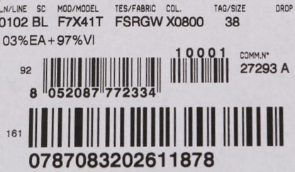 بلوزة دولتشي آند غابانا بيضاء مخططة مطبوعة باللونين الأبيض والأسود