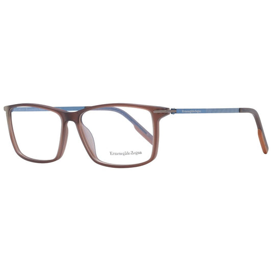 Ermenegildo Zegna Brown Plastic Glasses (Frames)
