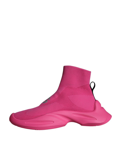 جوارب سهلة الارتداء بطبعة شعار دولتشي آند غابانا باللون الوردي