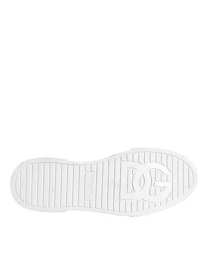 حذاء رياضي متعدد الألوان من دولتشي آند غابانا برقبة عالية ومطرز