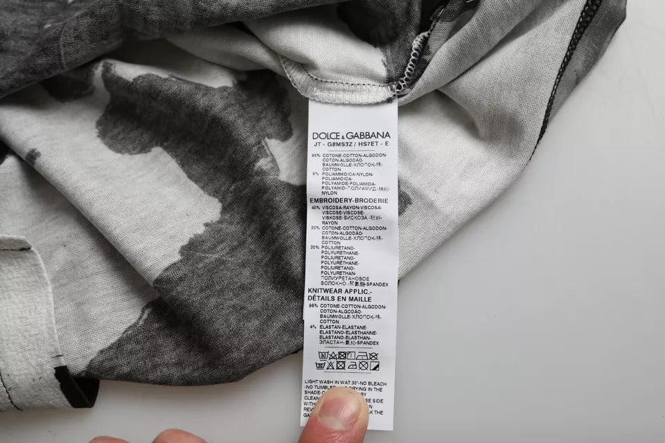 تي شيرت دولتشي آند غابانا متعدد الألوان من القطن بياقة دائرية