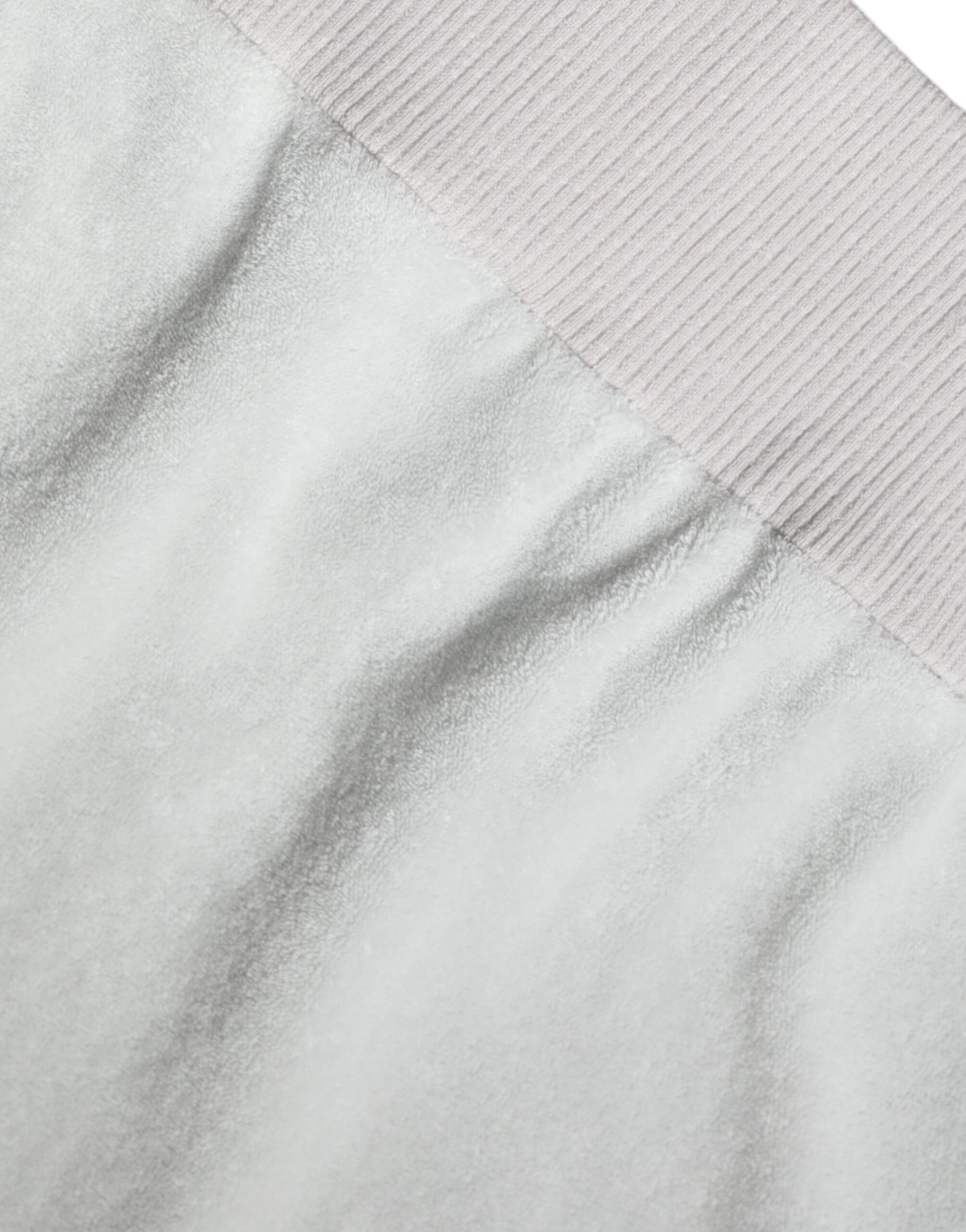 سترة دولتشي آند غابانا بيضاء من النايلون المرن بياقة دائرية