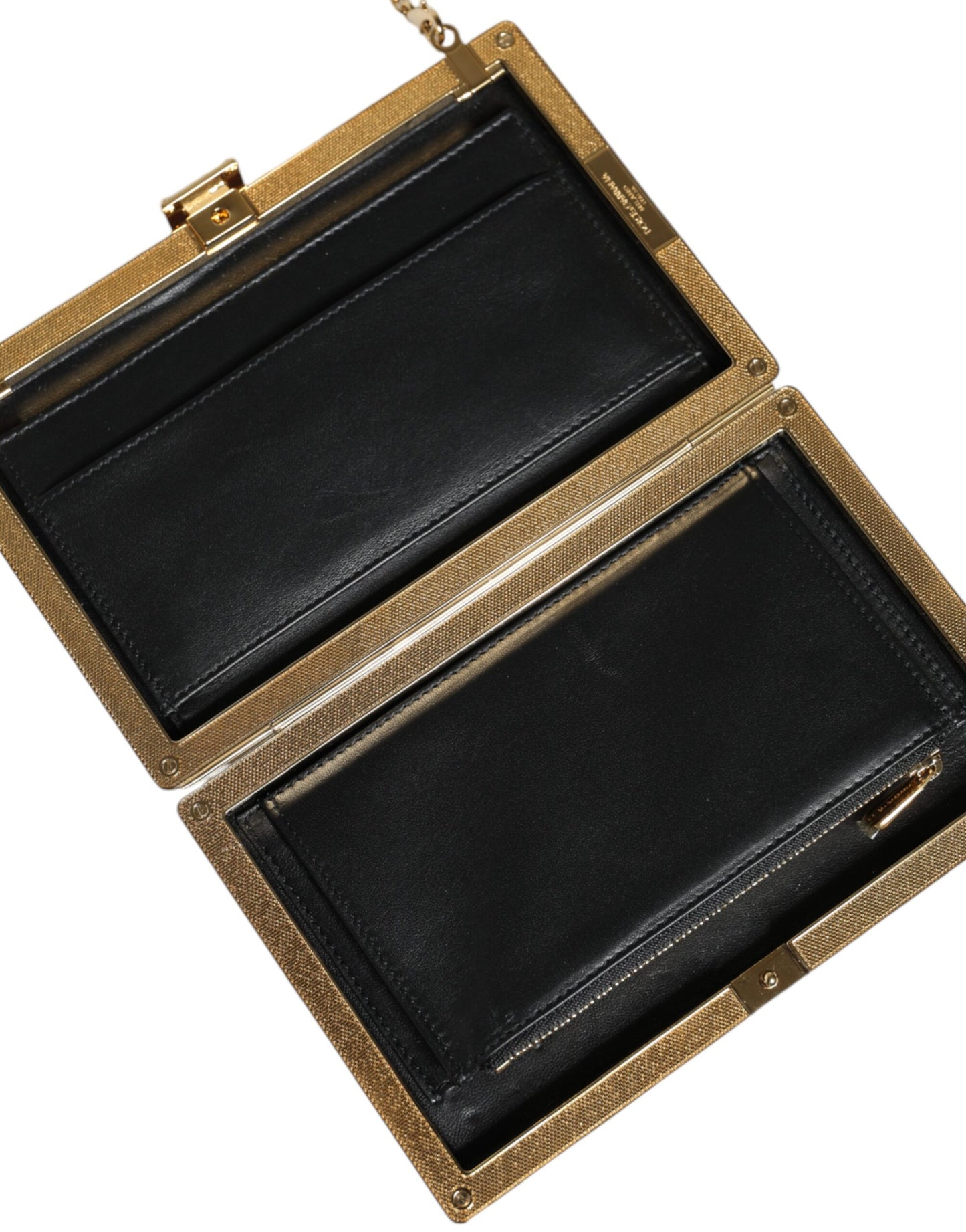 حقيبة كروس بودي نسائية من دولتشي آند غابانا، مصنوعة من الجلد الكستنائي