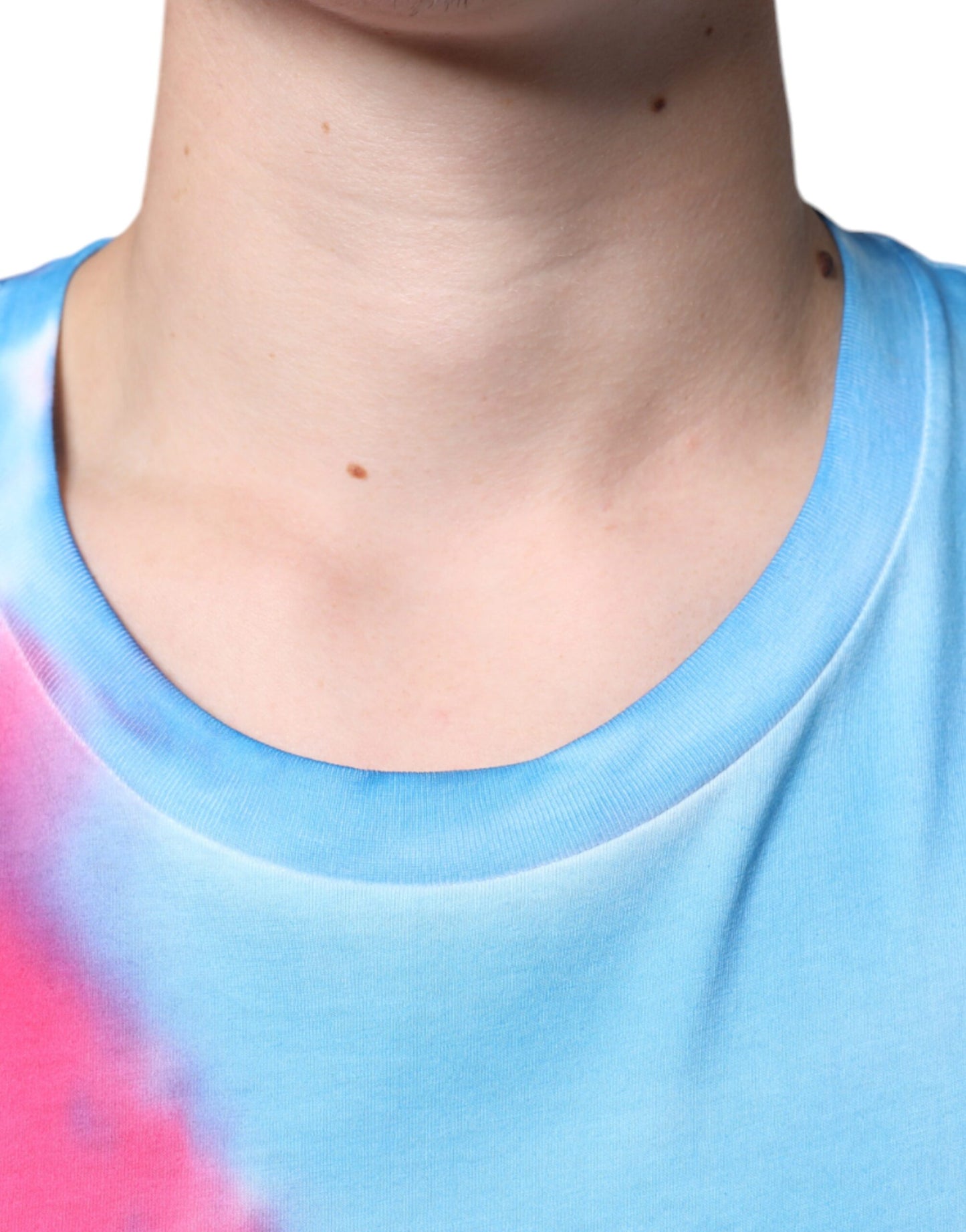 تي شيرت دولتشي آند غابانا متعدد الألوان من القطن بدون أكمام