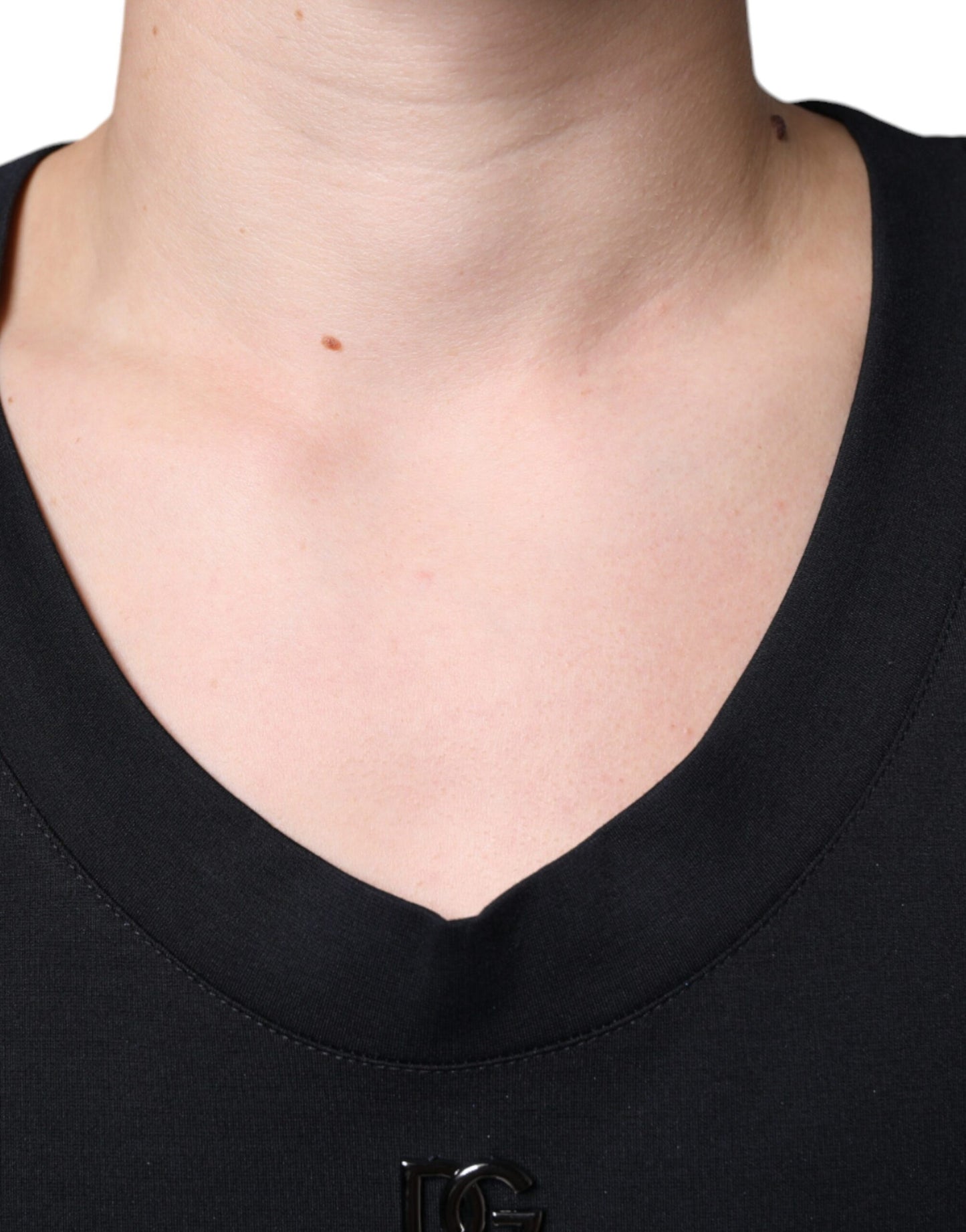 تي شيرت دولتشي آند غابانا أسود قطني بدون أكمام مطبوع عليه Born To Be Free