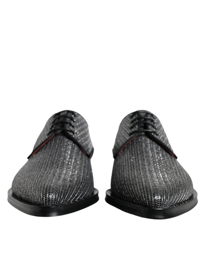 حذاء ديربي رسمي فضي من البولي يوريثان من دولتشي آند غابانا