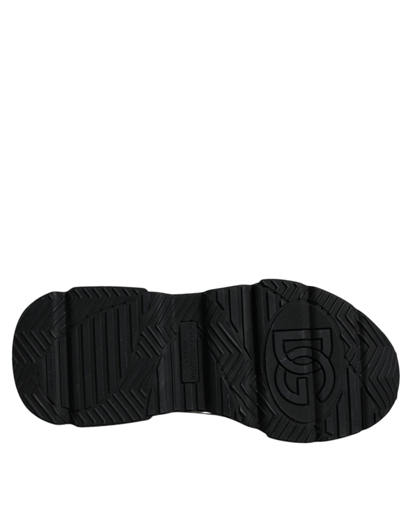 حذاء سنيكرز Daymaster من Dolce &amp; Gabbana باللون الأبيض والأسود مع لوحة شعار