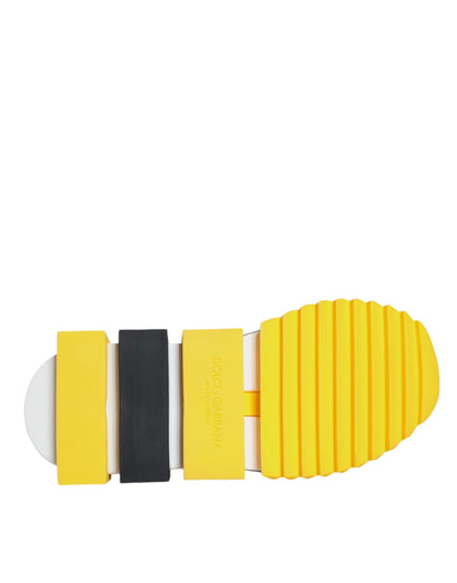 حذاء سنيكرز دولتشي آند غابانا سورينتو أصفر منخفض الرقبة مزين بكريستالات