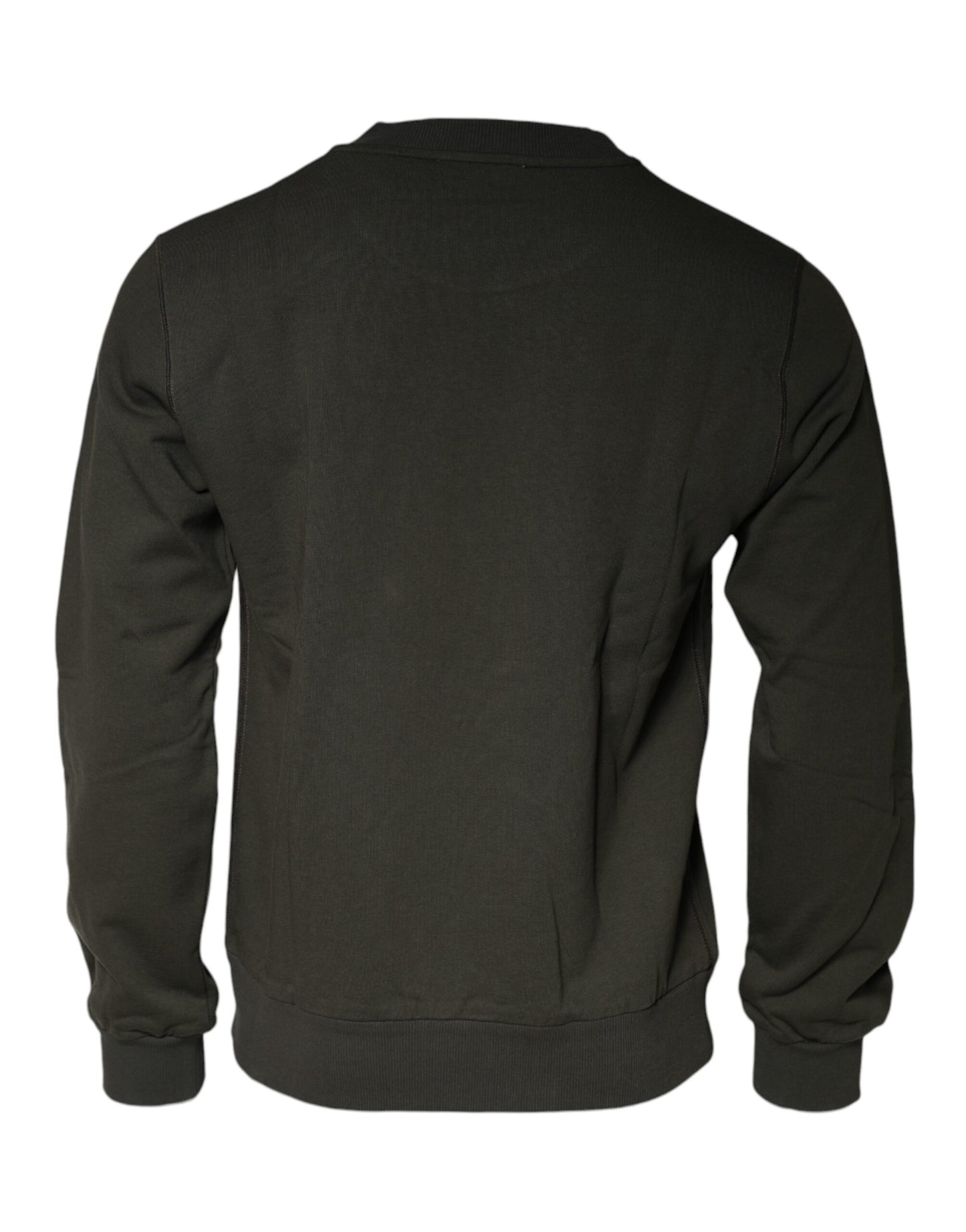 سويت شيرت قطني بتاج أخضر عسكري من دولتشي آند غابانا