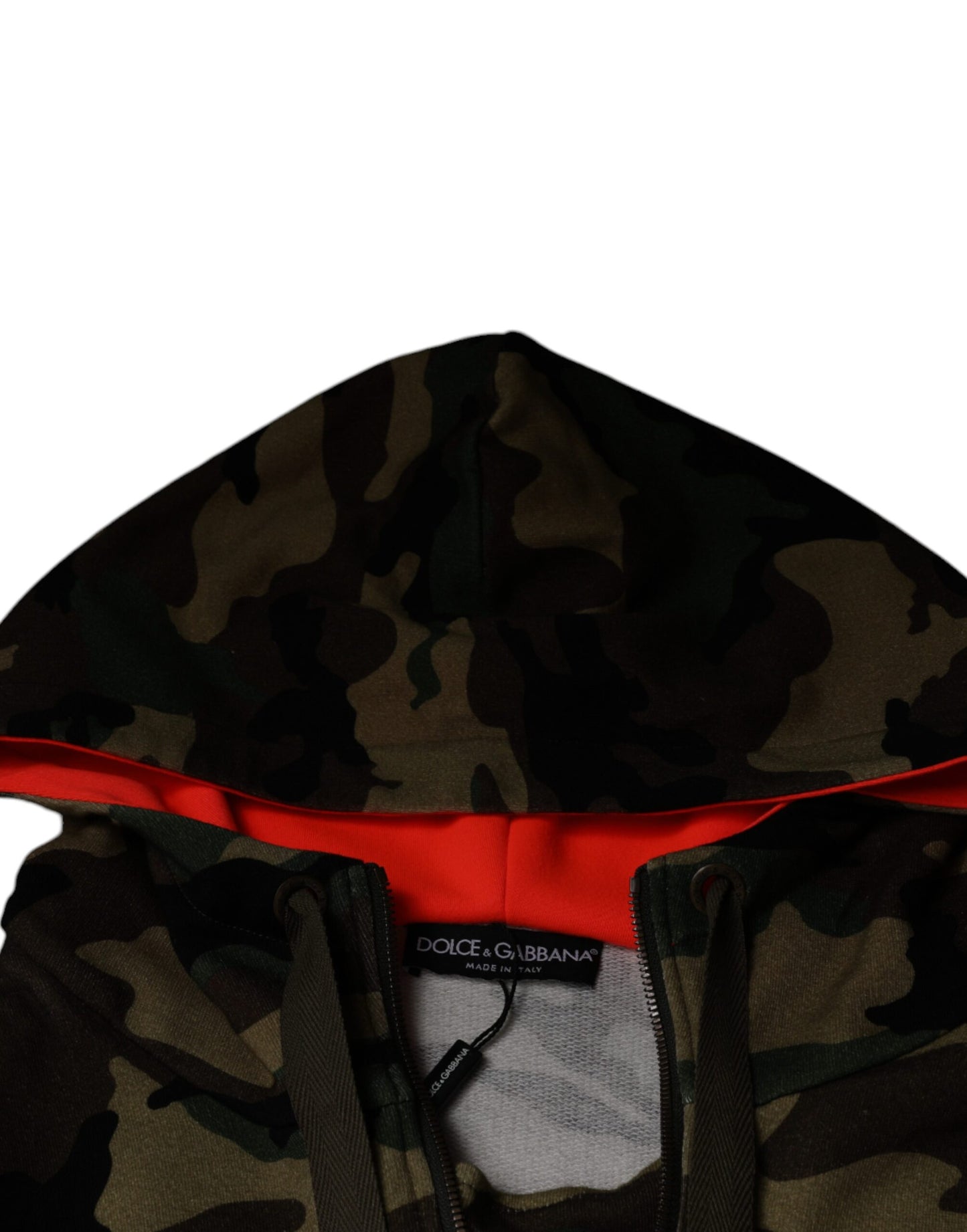 سويت شيرت رجالي بغطاء رأس مموه متعدد الألوان من دولتشي آند غابانا