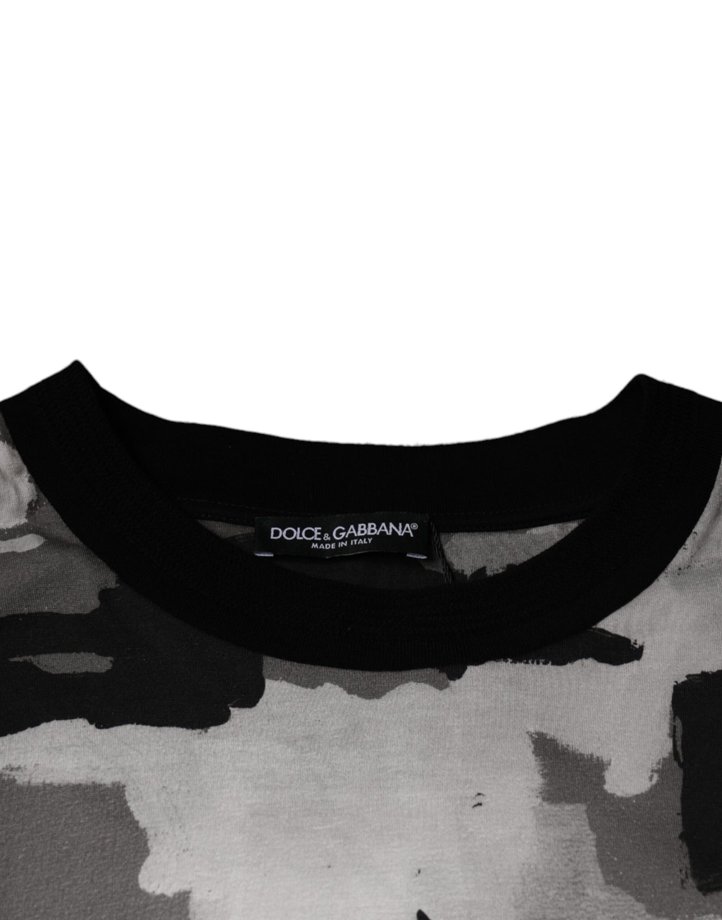 تي شيرت دولتشي آند غابانا متعدد الألوان من القطن بياقة دائرية