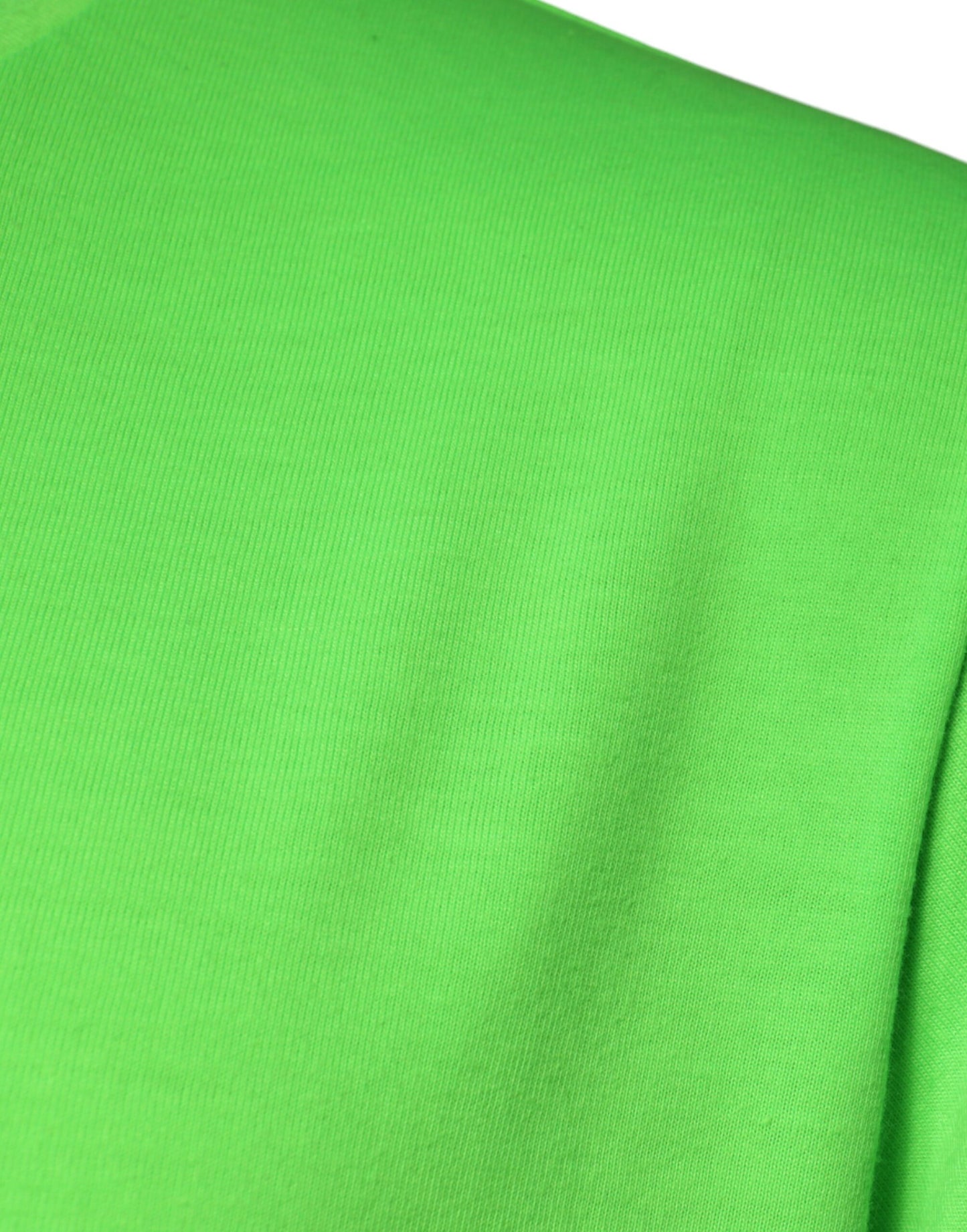 تيشيرت دولتشي آند غابانا الأخضر بياقة دائرية وأكمام قصيرة وشعار