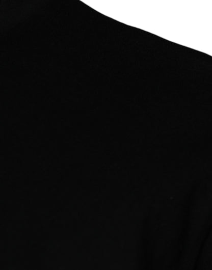 تي شيرت دولتشي آند غابانا أسود من القطن بطبعة أموري ورقبة دائرية