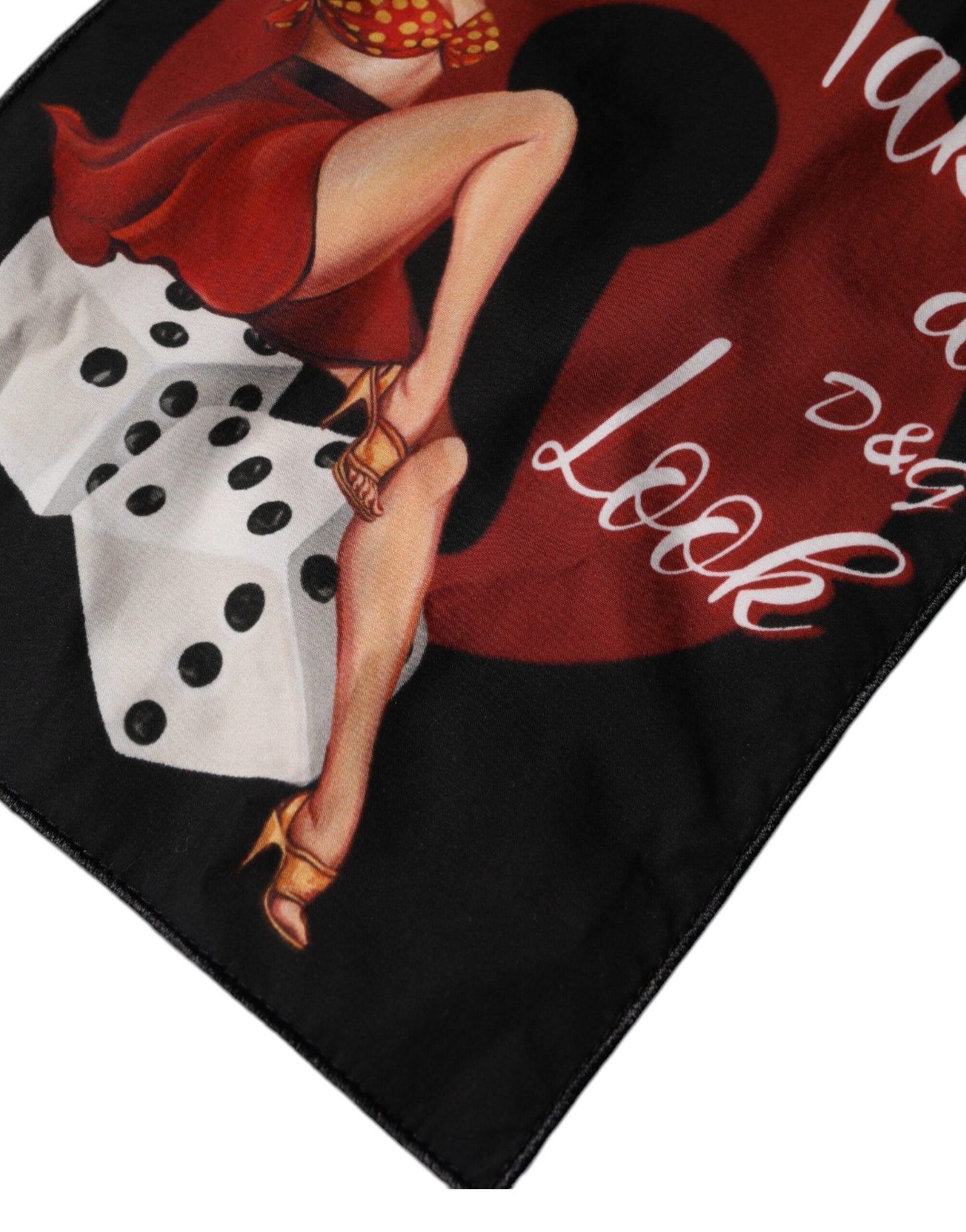 تي شيرت دولتشي آند غابانا أبيض بطبعة جرافيكية من القطن برقبة دائرية