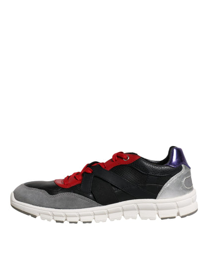 حذاء سنيكرز دولتشي آند غابانا متعدد الألوان من الجلد السويدي منخفض الرقبة