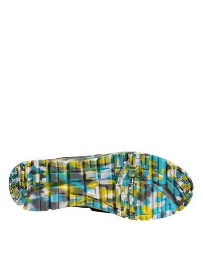 حذاء رياضي رجالي منخفض الرقبة من دولتشي آند غابانا مصنوع من البوليستر باللون الأسود