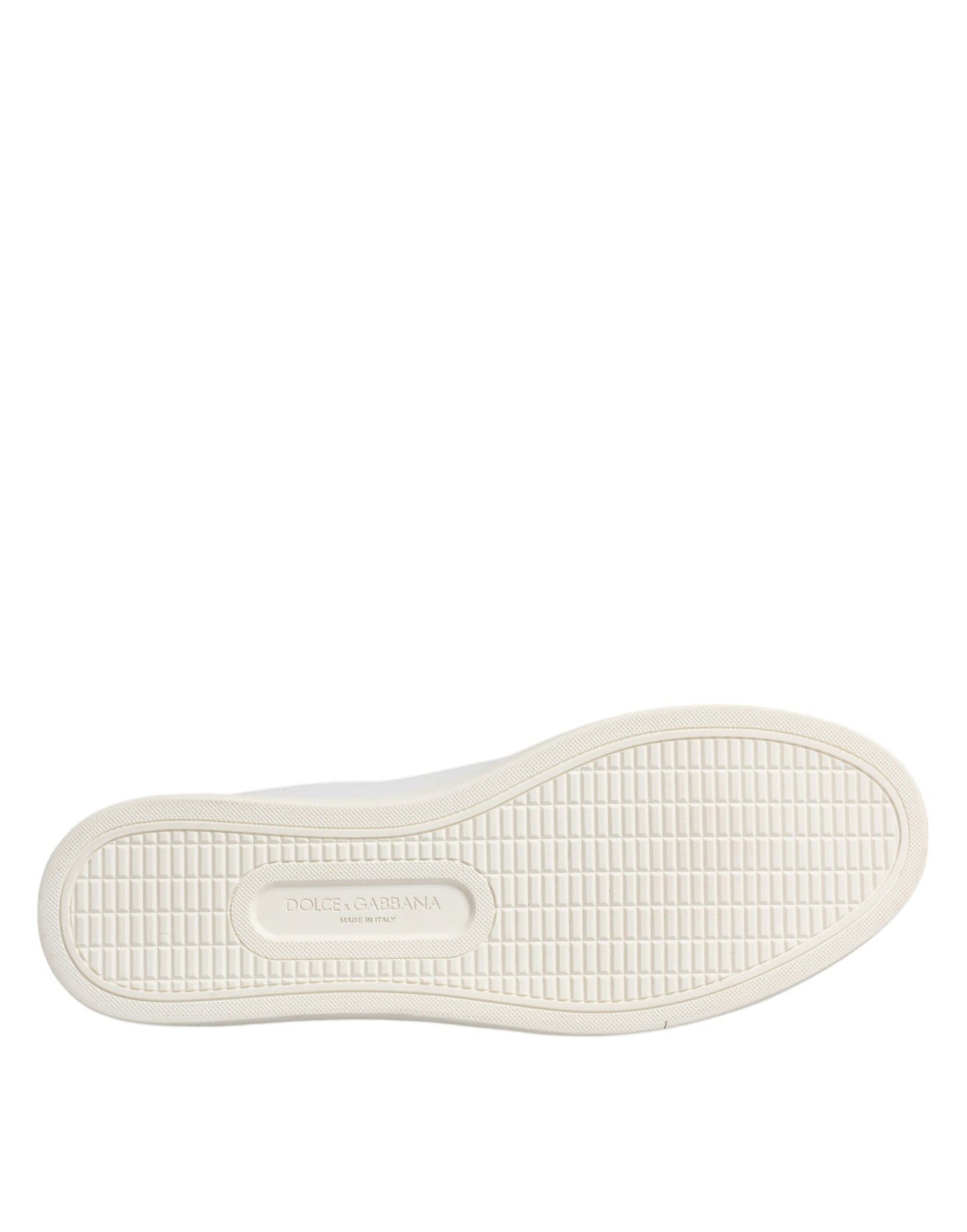 حذاء سنيكرز دولتشي آند غابانا لندن أبيض من جلد العجل