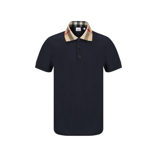 Burberry Blue Cotton Polo Shirt